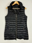 HONO Womens Puffer Vest Size Medium Black Zip Up Lined Quilted Outdoor Pockets