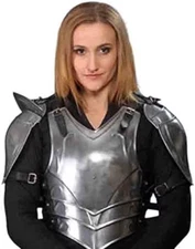 Medieval knight Lady Half Armor Suit LARP SCA Battle Metal Woman Costume
