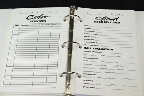 Clairol Salon Record Book Client Profile and Product + Business Information - Picture 10 of 11