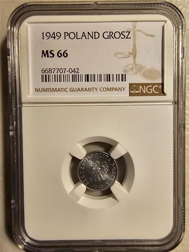 Poland 1 Grosz 1949 NGC MS 66