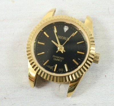 benrus watch genuine diamond quartz
