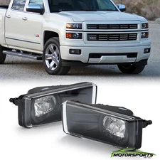 Fit 2007-2016 Chevy Silverado Tahoe/15-19 GMC Yukon LED Black Fog Lights Lamp