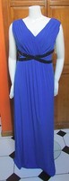 Sangria Plus Sz Cobolt Blue Sleeveless Black Beaded Waist Floor Length Dress Sangria Plus Sz Cobolt Blue Sleeveless Black Beaded Waist Floor Length Dress