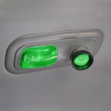 Rectangular Dome Light Lens and Round map Light Lens For 2006+ Peterbilt - Green
