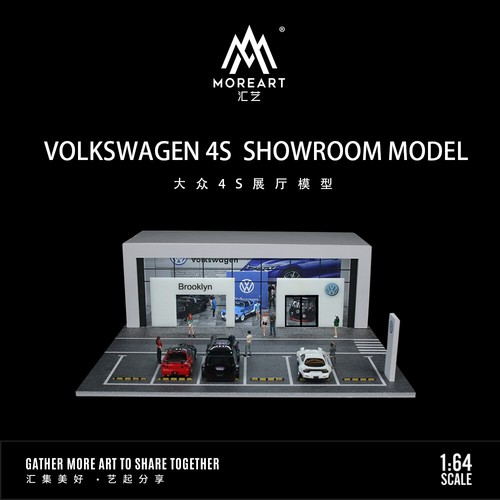Diorama 1:64 Car Garage Model LED City Car Showroom Scene Display Building Model - Picture 100 of 102