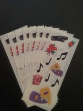 Creative Memories ~ Lot of Eight Studio Stickers ~ 2" x 5" ~ Drama Mask