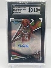2022-23 BOWMAN U BEST BRANDON MILLER AUTOGRAPH BOA-BM SGC 10/10
