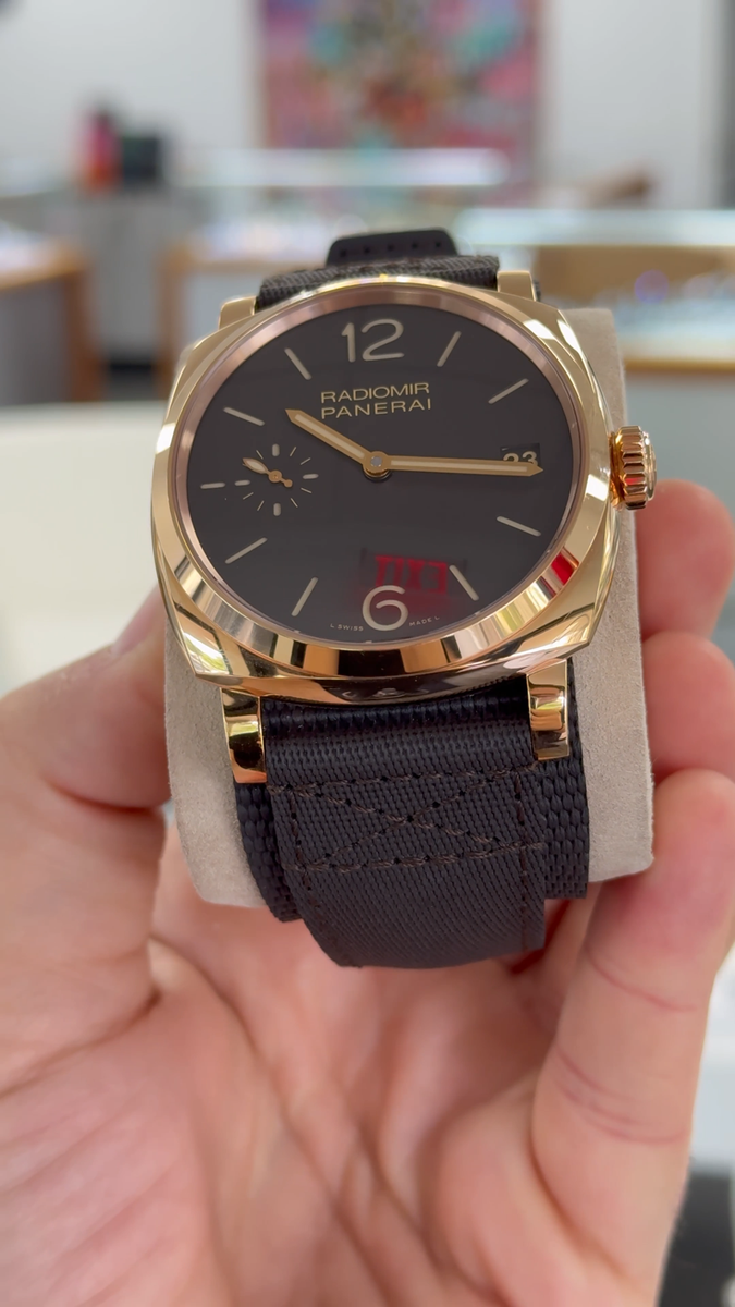 Panerai Radiomir 1940 3 Days PAM00515 47mm 18k Rose Gold Tobacco