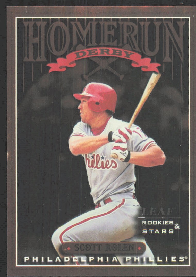 Scott Rolen Rookie 1998 Leaf Rookies & Stars - Homerun Derby Scott Rolen #7 /2500 for sale ...