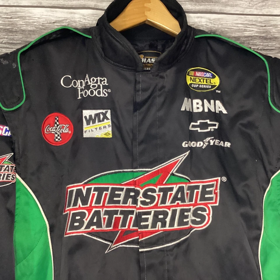 Chaqueta de Carreras Bobby Labonte Hombres Grande Negra NASCAR Chase Authentics Drivers Line Foto 4 de 4