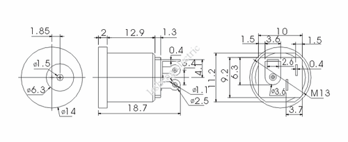 5 PAAR 12 V 2,1 x 5,5 mm Stecker Buchse Panel Klinkenstecker DC Stromanschluss - Bild 4 von 4
