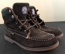 NAUTICA ME752A BOYS/YOUTH ANKLE COLLAR BOOTS BLACK SUEDE LEATHER LACE UP CHOICE