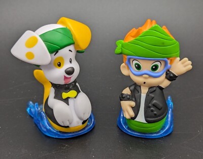 Bubble Guppies Roll And Go Nonny & Puppy Fisher Price  Nickelodeon Lot Of 2