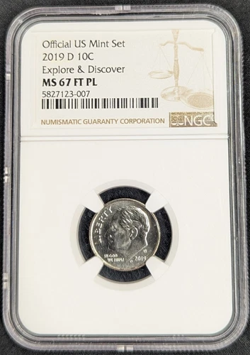 2019 D Roosevelt Dime Explore and Discover NGC graded MS 67 FT PL