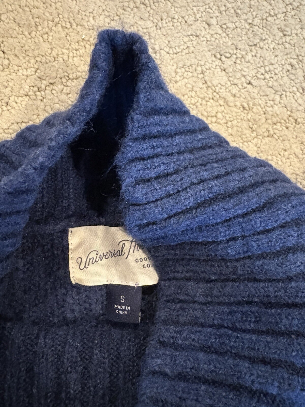 Universal Thread Cable Knit Sweater Navy Blue Siz… - image 7