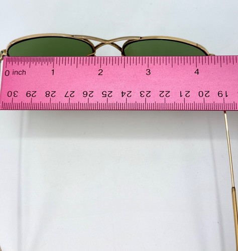 Gafas de sol Ray Ban 1940 de colección llenas de oro 12K lentes verdes para exteriores barra X con estuche - Imagen 23 de 24