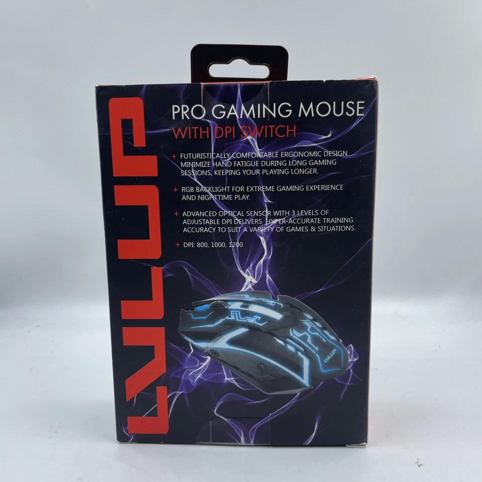 LVLUP Pro Gaming Mouse w/DPI Switch & RGB LU737 Brand New Sealed - Image 3 of 4