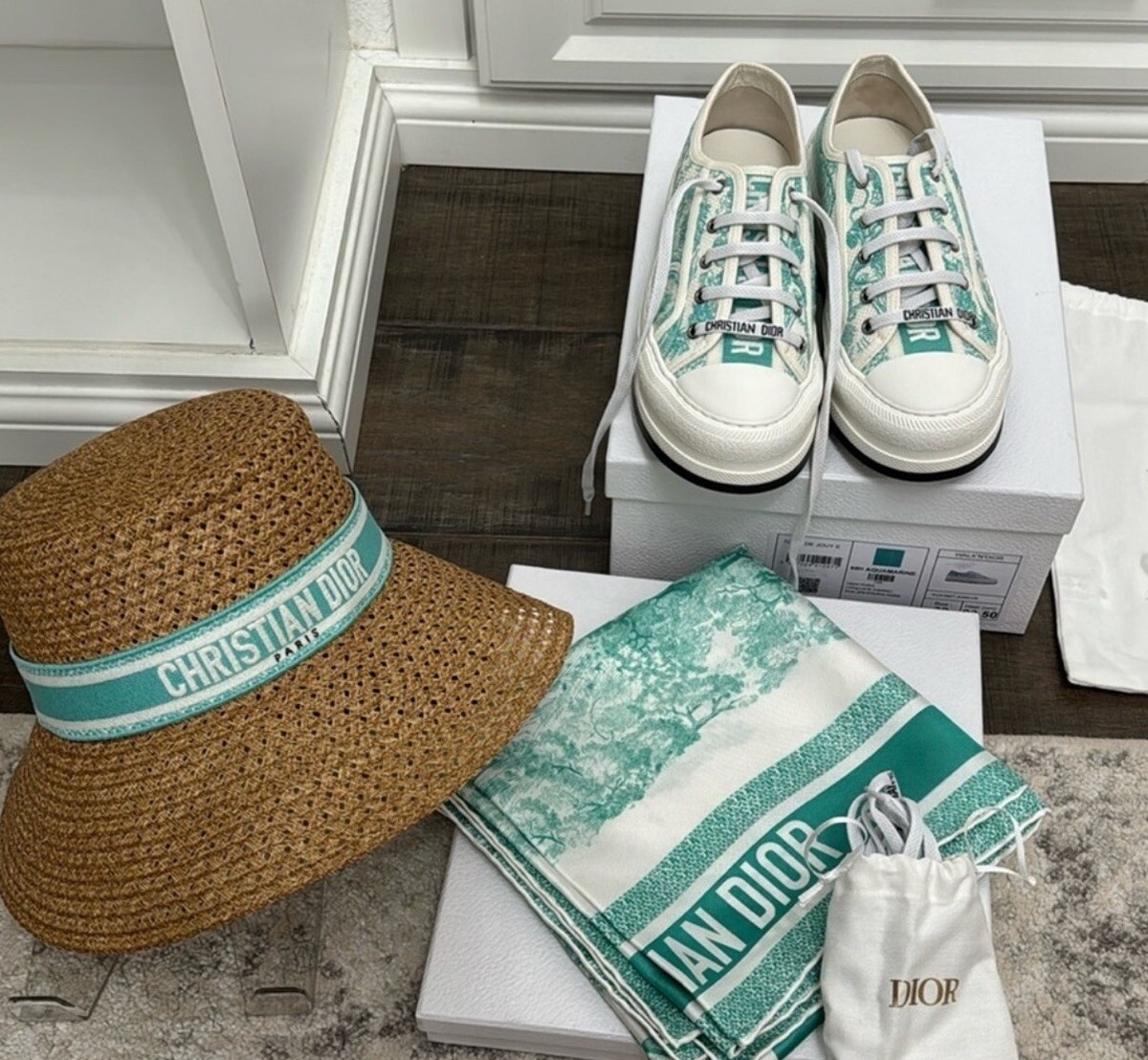 【おしゃれ/かわいい♪】Dioriviera Walk'n'Dior スニーカー Dioriviera Walk'n'Dior Platform Sneaker size 8 (aquamarina