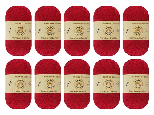 70% Bambus 30% Baumwolle Garn (10er Pack) von Yonkey Monkey 500 Gramm - Bild 33 von 49