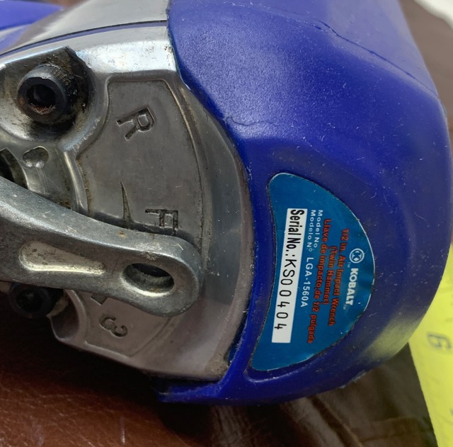 KOBALT 1/2" IMPACT 3 SPEED & REVERSE PNEUMATIC / AIR WRENCH LGA1560A