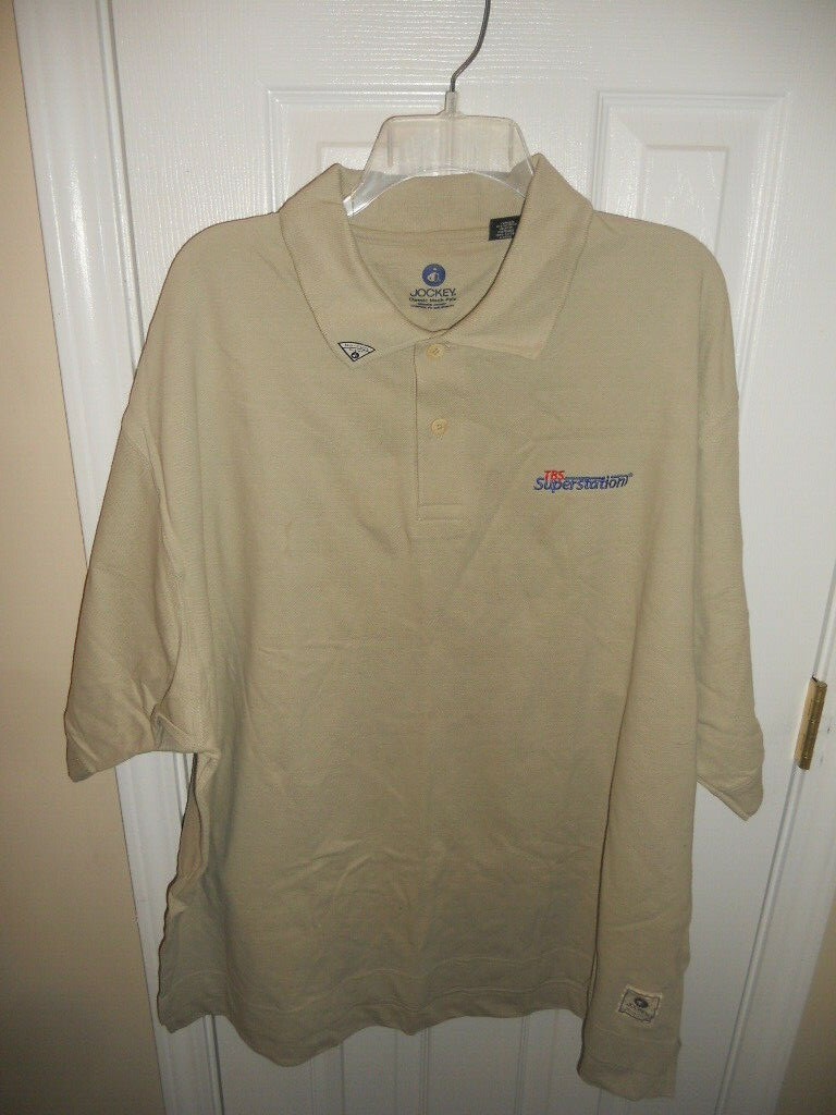 Vintage 90s TBS SUPERSTATION TELEVISION CHANNEL Tan T-Shirt 2XL By Jockey