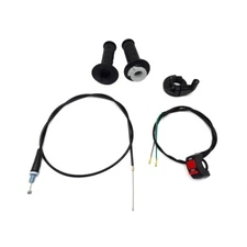 For Coleman CT200U Trail 200 Mini 196cc Bike Throttle Hand Grips Cable Clamp Kit