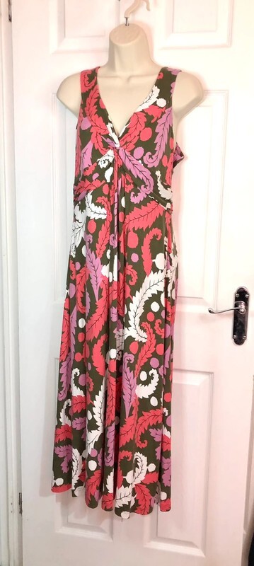 Boden Pink Multicoloured Patterned Sleeveless Mid… - image 2