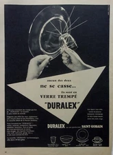 advertising glass DURALEX SAINT GOBAIN year 1958 m1575