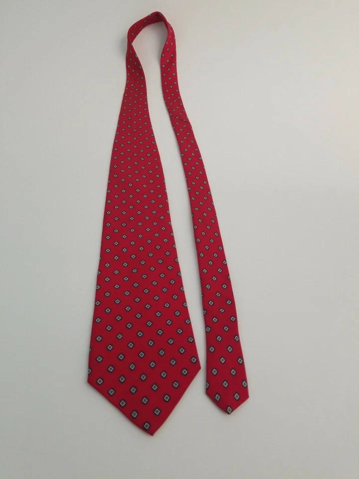 Neck Tie 59 Inch Long Men Necktie Stafford Red Blue Green Geometric Classic  - Image 3 of 4