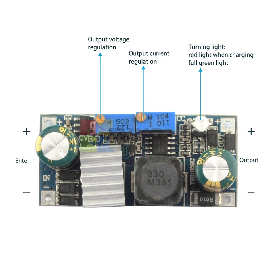 5-32V to 1.2-31V 5A DC-DC Step-Down Converter Module Constant Current Voltage - Image 4 of 4