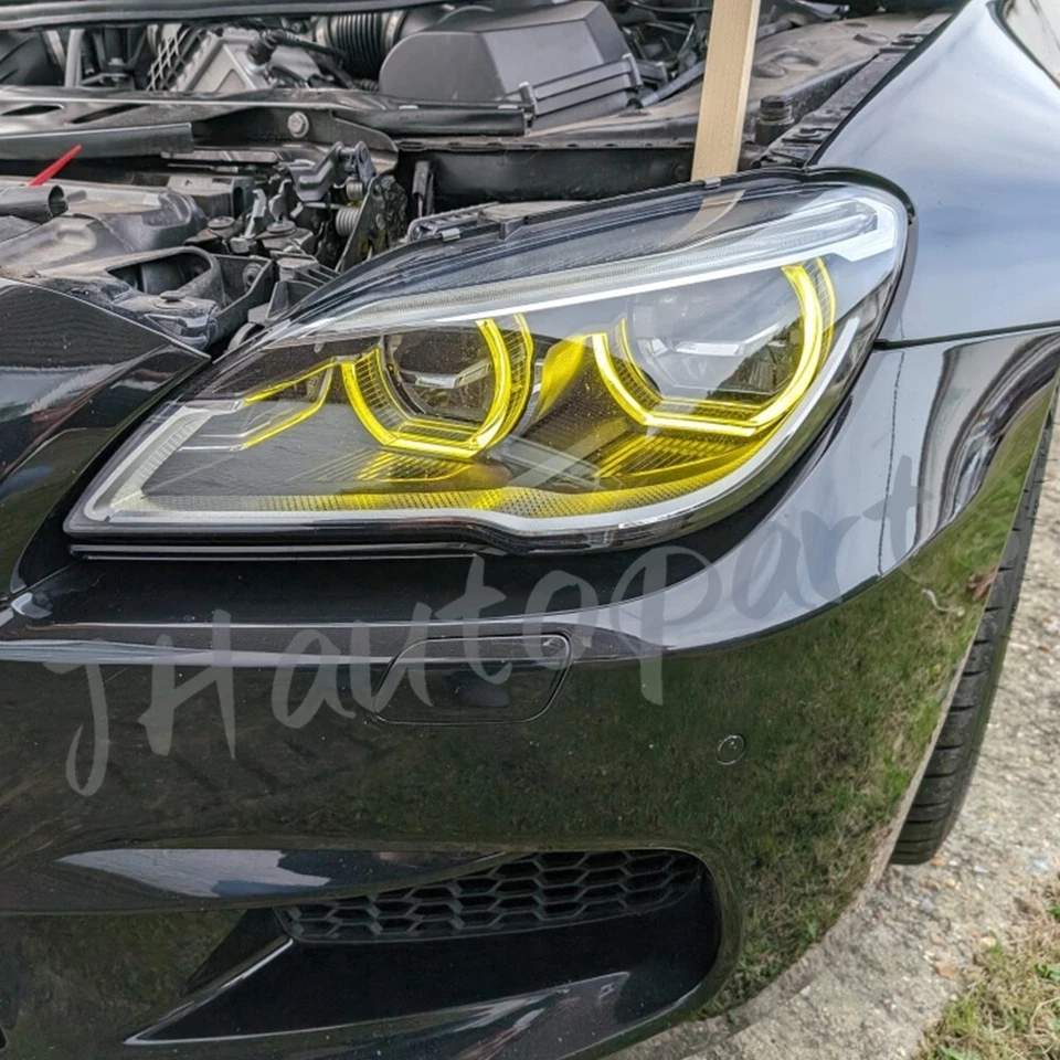 Módulo LED DRL ojo de ángel amarillo para BMW F06 F12 F13 LCI M6 640i 650i 2014-2018 Foto 4 de 4