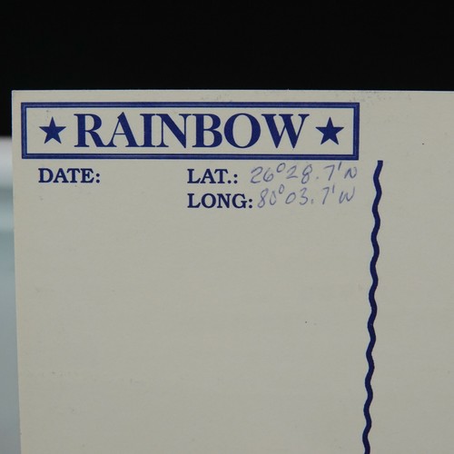 Regenbogen Yacht Echt Foto Vintage Postkarte - Bild 4 von 4