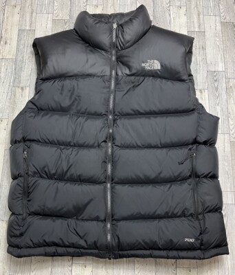The North Face Nuptse Mens Large Black 700 Goose Down Puffer Vest