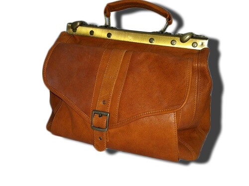 BORSA DA MEDICO IN VERA PELLE,VERO ARTIGIANATO MADE IN ITALY. MOD.CLASSIC 016 - Imagen 1 de 4
