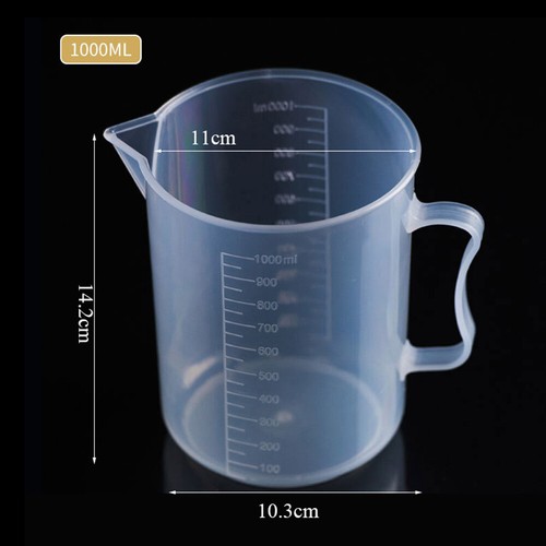 500/1000ml Large Measuring Cup Transparent Jug Tool Kitchen Beaker Plastic‹ - Picture 13 of 23