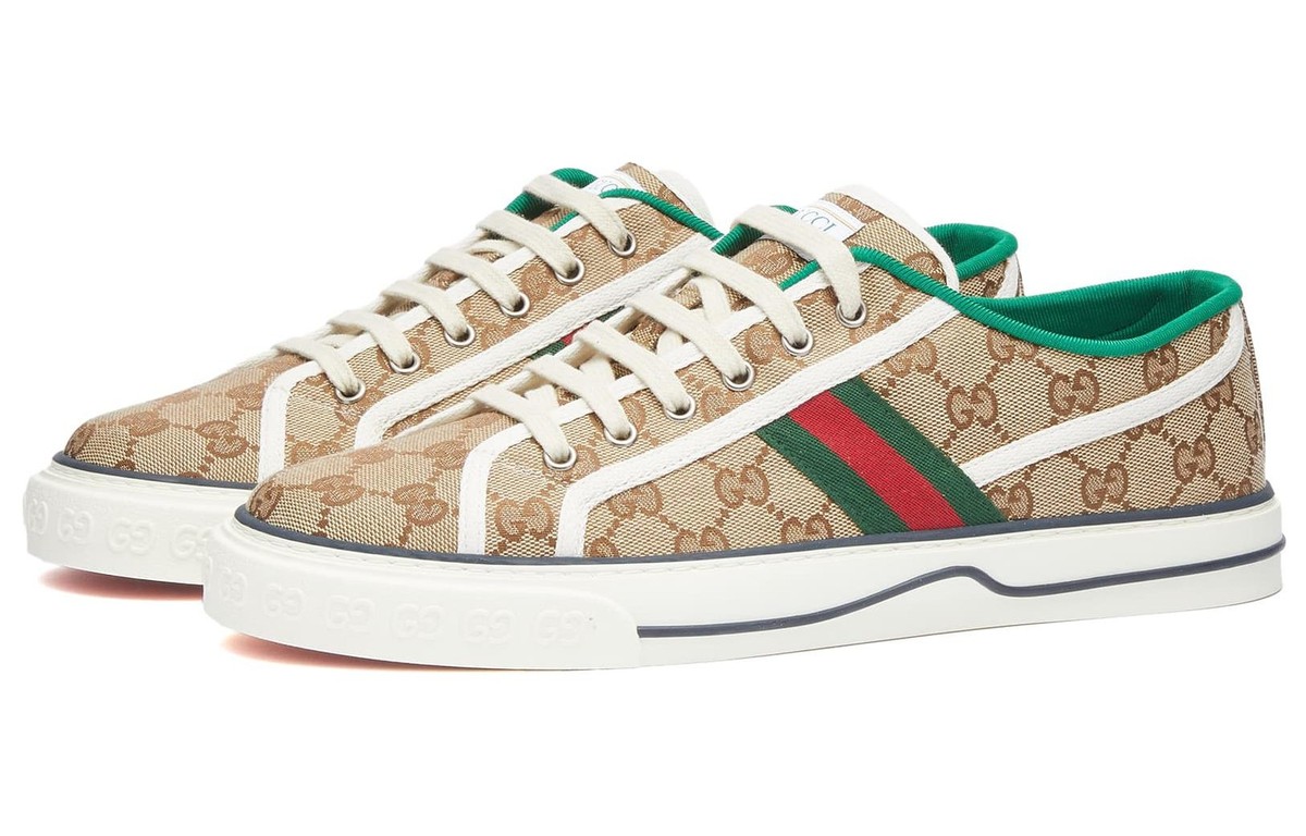 GUCCI グッチ 606111 HVK20 スニーカー テニス 1977 GG グッチ テニス 1977〕GG メンズ スニーカーベージュ/エボニー