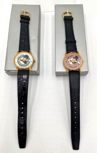 Pair of 2 Disney Jiminy Cricket Watches Safety Award 1993 & 1994 Cast Member New - Afbeelding 1 van 6