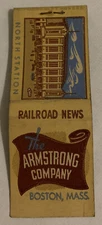 Vintage The Armstrong Company in Boston, Mass Ad Matchbook Cover L0444