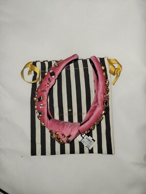 Lele Sadoughi Crystal Velvet Knotted Headband Pink NWT ? | eBay display picture 1