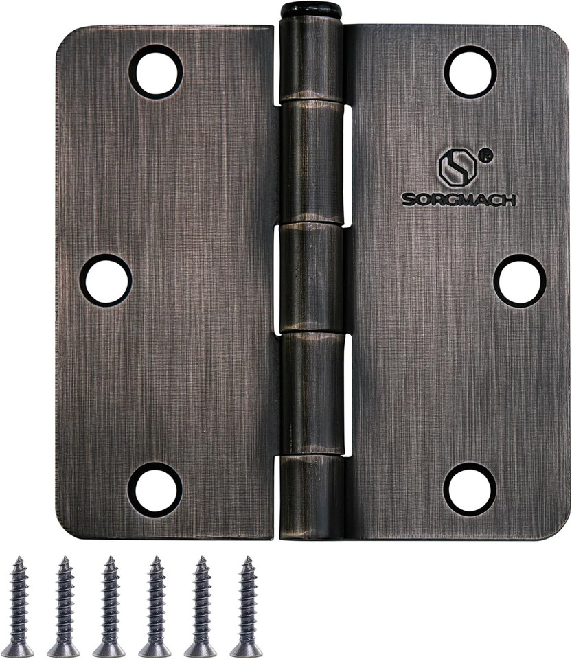 Door Hinge 3 1/2 Inch Interior Door Hinges Matte Black 3.5 Inch ...
