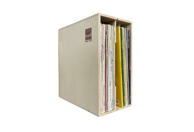 Knosti Archifix LP Box Holz - 50 LPs-Aufbewahrung Stapelbar Wandanbringung