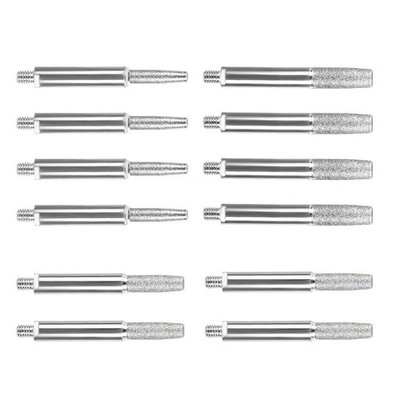 12Pcs Carborundum Burrs Kit For Hand Crank Chain Saw Sharpener Sharpening