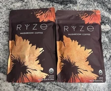 2-PACK RYZE MUSHROOM COFFEE ORGANIC 30 COFFEE SERVINGS 6.35 OZ EXP 08/27 NEW