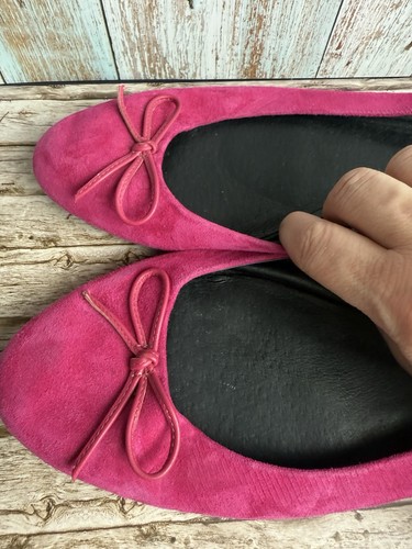 Shoes of Prey Fuchsia Pink Round Toe Ballet Flat Shoes Size 12 Slip On Bow Flat - Bild 7 von 9