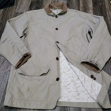 LL Bean Chore Coat Mens Tall Large Beige Canv...