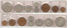 1958 Sweden Uncirculated 8 Coin Silver & Bronze Mint Set Swiss