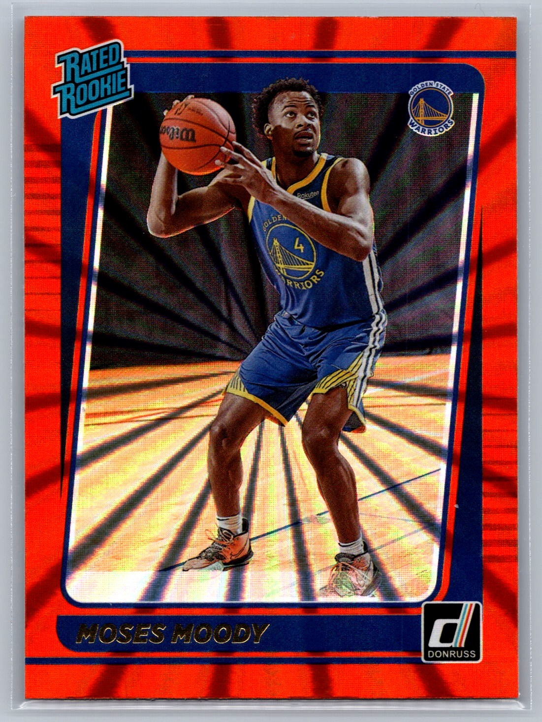 Moses Moody 2021 Donruss Rated Rookie Orange Laser #234