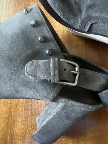 Stuart Weitzman marron daim cuir tête clous talons écharpe bout ouvert - Photo 5/14