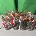Vintage ~ Coca Cola ~ Christmas ~ Santa Glass ~ 1980s ~ McCrory Stores ~ LOT 12