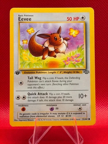 EEVEE 51/64 C 1ST EDITION JUNGLE POKEMON  NM/M EEVEE